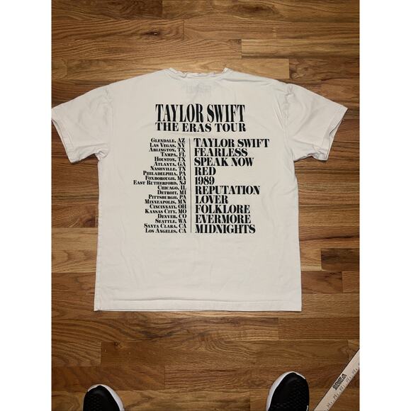 Taylor Swift Shirt Adult Small The Eras Tour Official Cream Beige - Picture 2 of 8